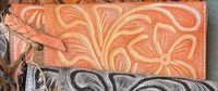 Hand-tooled Leather Wallet BAGS & WALLETS - 102 Leaders in Leather terracotta wild flower 