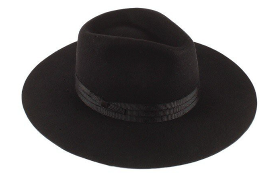 Wool Felt Stiff Panama Hat HATS & HAIR - 103 Too Too Hat black  