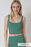 NS7801 - Chevron Ribbed Crop Top