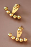 18K Gold Plated Waterproof Stainless Steel Stud Earrings - 6898