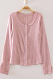 Lace Sleeve Ribbed Top