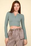 Comfy Casual Fitted Crop Knit Top