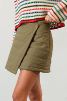 Puffer Mini Asymmetrical Skirt