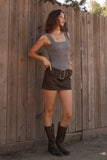 NS8416- Lace Textured Square Top