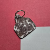 Cowhide Tag Keychain - Genuine Hair
