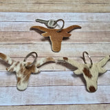 Cowhide Bull Keychain - Genuine Hair