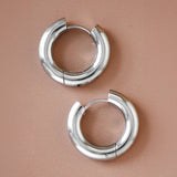 Tarnish Resistant Waterproof Stainless Steel Hoop Earrings - 7078