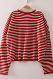 Button Down Stripe Sweater
