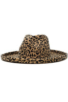 100% Wool Hat  Olive & Pique leopard  
