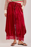 Red Holiday Velvet Balloon pant