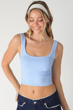 NS7801 - Chevron Ribbed Crop Top