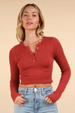 Comfy Casual Fitted Crop Knit Top