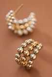 18K Gold Plated Waterproof Stainless Steel Hoop Earrings - 7850