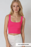NS7801 - Chevron Ribbed Crop Top