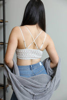 Padded Crochet Lace Longline Bralette