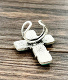 750511, Cross Turquoise Adjustable Ring