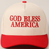 God Bless America Embroidered Two-Tone Canvas Cap
