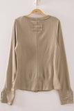 Lace Sleeve Ribbed Top