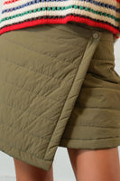 Puffer Mini Asymmetrical Skirt