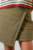 Puffer Mini Asymmetrical Skirt