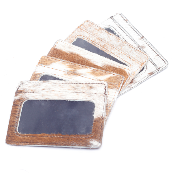Cowhide credit card wallet