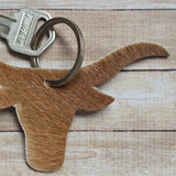 Cowhide Bull Keychain - Genuine Hair