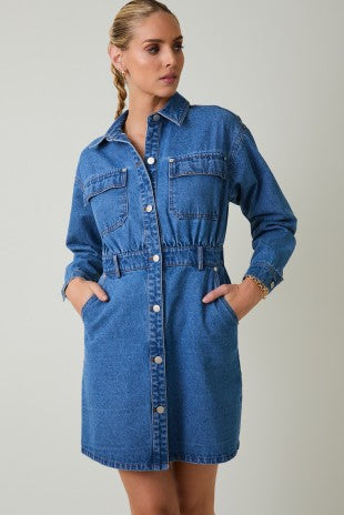 Dolly Denim LS Dress L Dolly Denim LS Dress L
