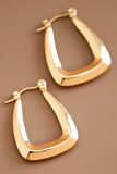 18K Gold Plated Waterproof Stainless Steel Hoop Earrings - 7104