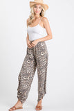 Leopard Split Ankle Pants