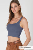 NS7801 - Chevron Ribbed Crop Top