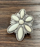 750375, White Turquoise Adjustable Ring