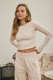 Off The Shoulder Cropped Knit Top