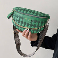 Printed Crossbody w/ Chain