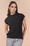 Oversized Soft Knit Sweater Vest Top