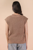 Oversized Soft Knit Sweater Vest Top