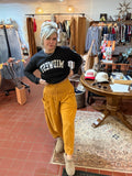 Smocked Waist Wide Leg Pant