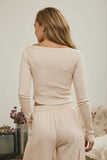 Off The Shoulder Cropped Knit Top