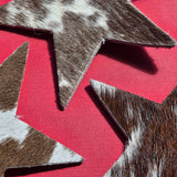 Cowhide Star Keychain – Genuine Hair