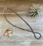 17 inch graduated Sterling Silver Pearls necklace hoop