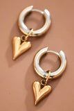18K Gold Plated Waterproof Stainless Steel Drop Earrings - 7784