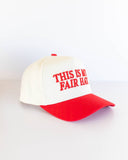 This is My Fair Hat - Red & Cream