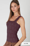 NS8416- Lace Textured Square Top