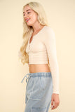 Comfy Casual Fitted Crop Knit Top