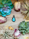 FREE Sterling Silver Necklace + MJ Freeform Bright Blue Turquoise Charm