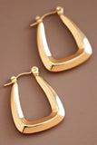 18K Gold Plated Waterproof Stainless Steel Hoop Earrings - 7104