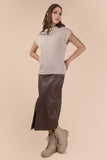 Oversized Soft Knit Sweater Vest Top