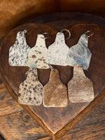 Classic Cattle Cowhide Keychain      