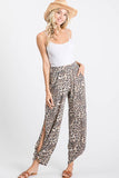 Leopard Split Ankle Pants