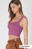NS7801 - Chevron Ribbed Crop Top