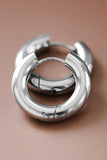 Tarnish Resistant Waterproof Stainless Steel Hoop Earrings - 7078